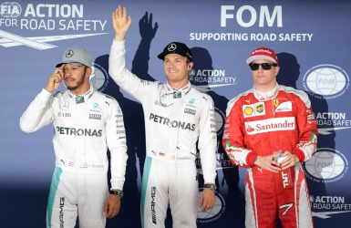 F1 : Rosberg devance Hamilton de justesse