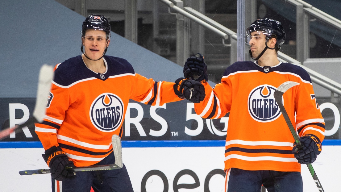 Jesse Puljujarvi et Evan Bouchard