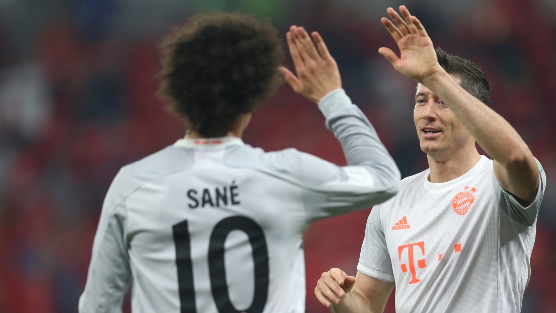 Leroy Sané et Robert Lewandowski