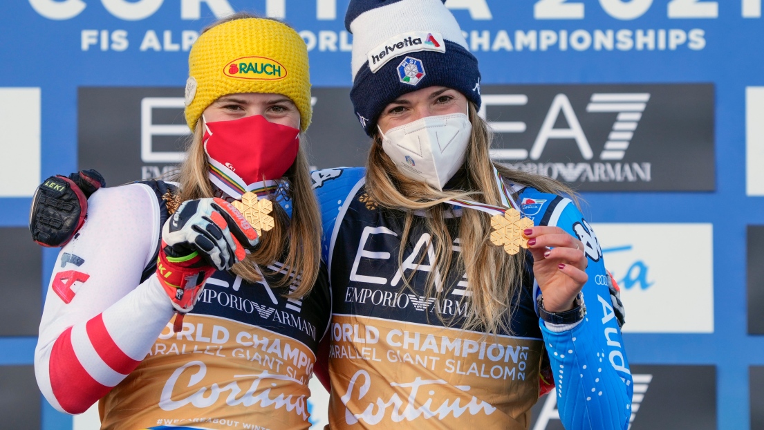 Katharina Liensberger et Marta Bassino