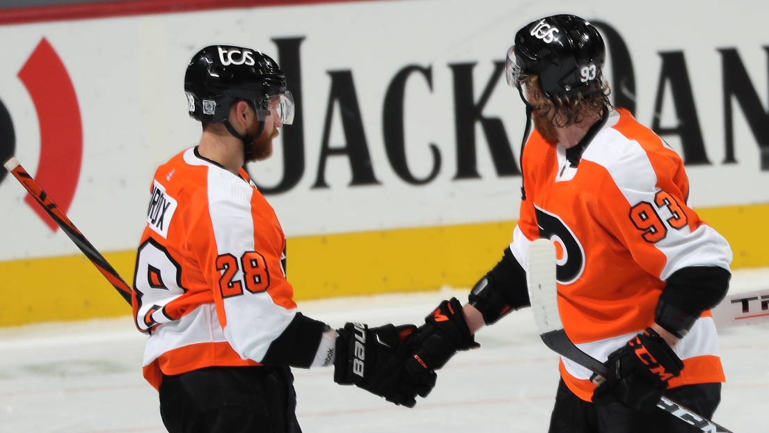 Claude Giroux et Jakub Voracek