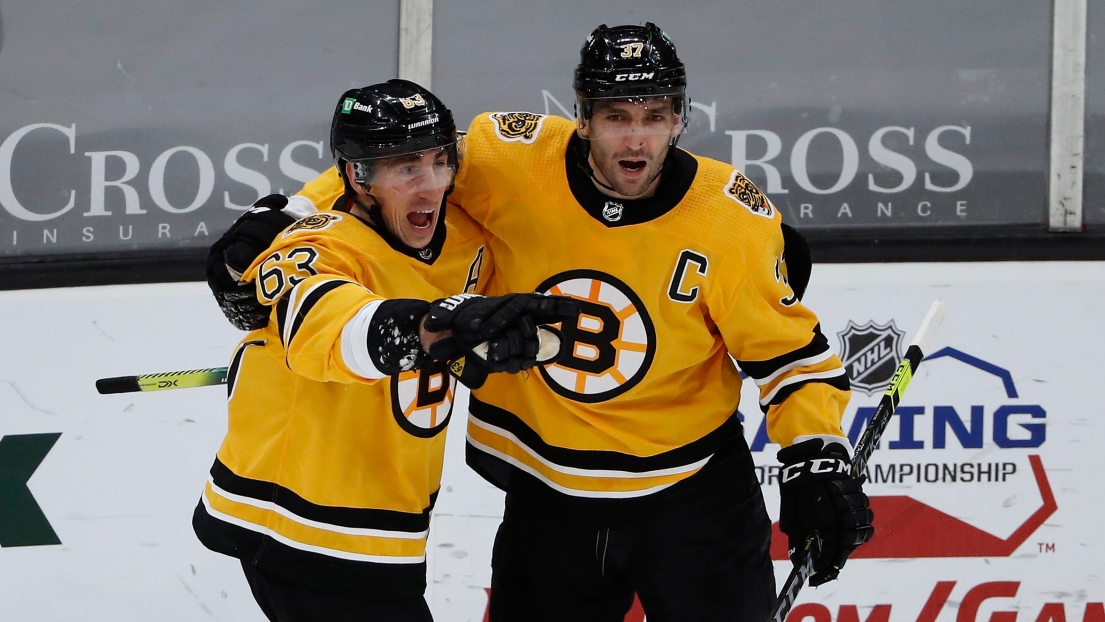 Brad Marchand et Patrice Bergeron