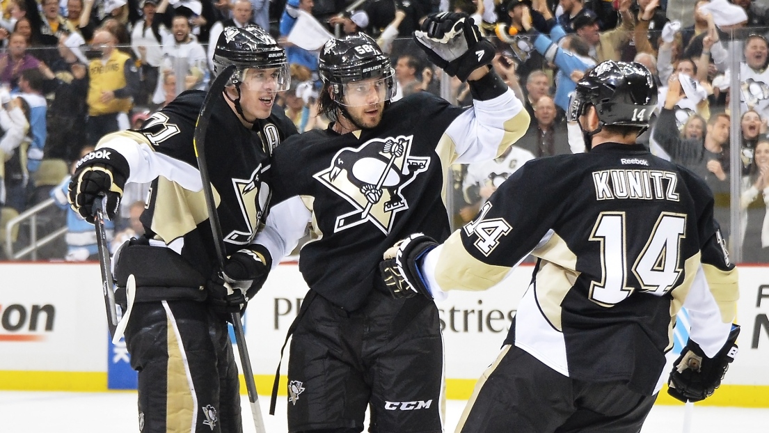 Evgeni Malkin, Kristopher Letang et Chris Kunitz