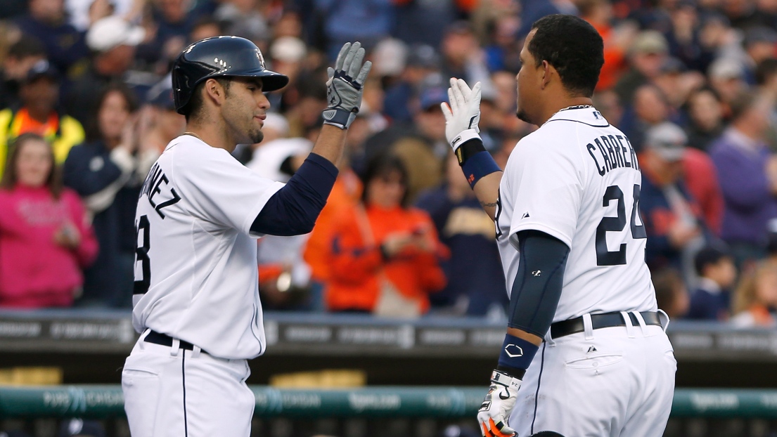 J.D. Martinez et Miguel Cabrera