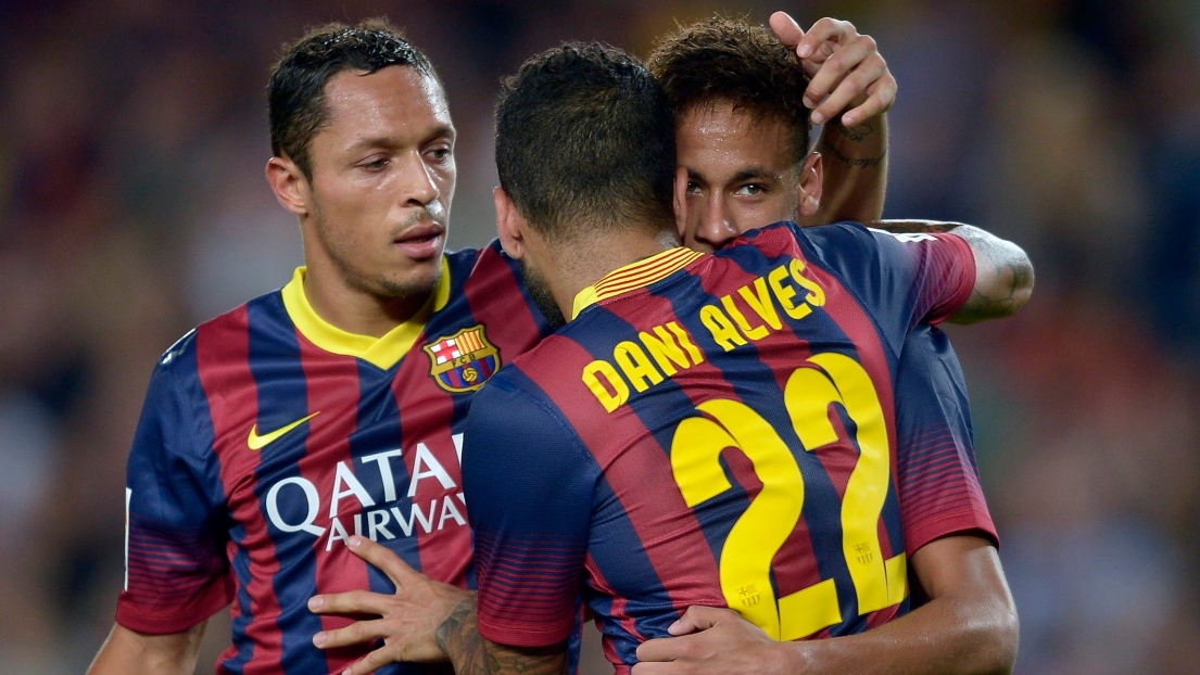 Adriano, Dani Alves et Neymar