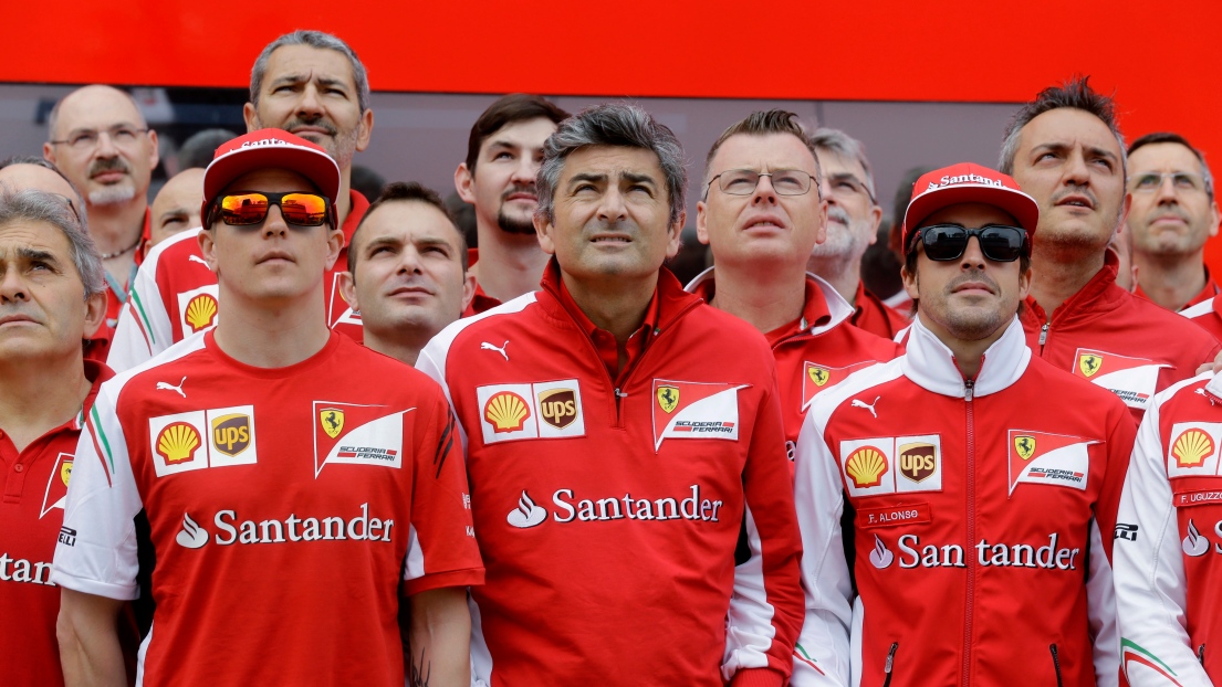 Kimi Räikkönen, Marco Mattiacci et Fernando Alonso