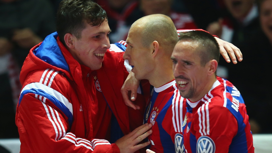 Arjen Robben, Pierre-Emile Hoejbjerg et Franck Ribéry