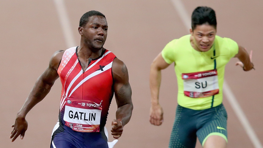 Justin Gatlin et Su Bingtian