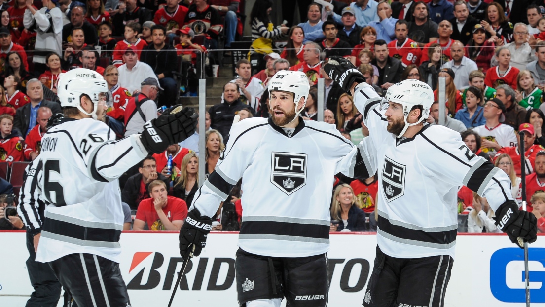 Slava Voynov, Willie Mitchell et Jarret Stoll