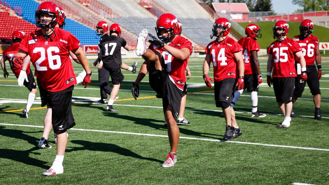 Les Stampeders au camp d'entraînement