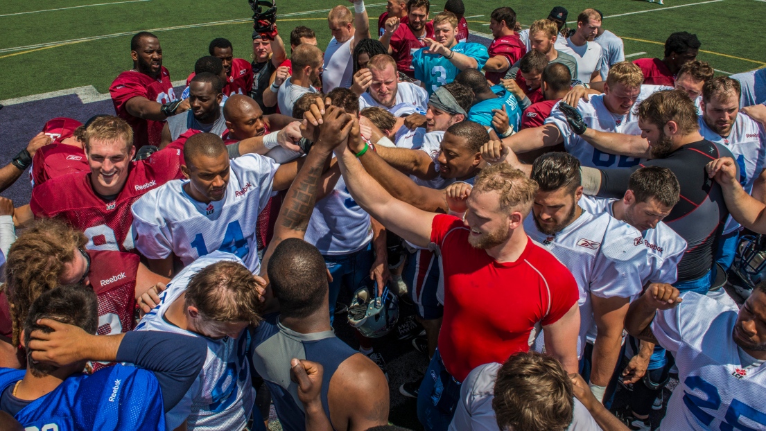 Alouettes de Montréal après le match intra-équipe