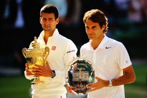 Novak Djokovic et Roger Federer