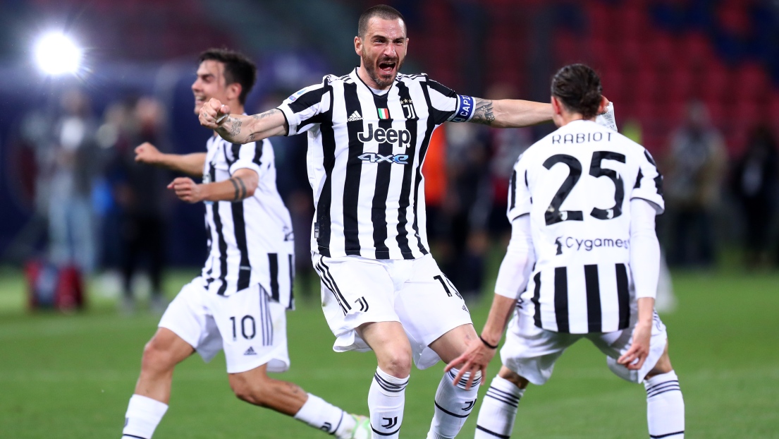 Des joueurs de la Juventus célèbrent leur victoire.