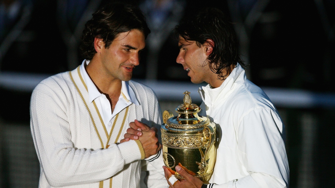 Roger Federer et Rafael Nadal à Wimbledon