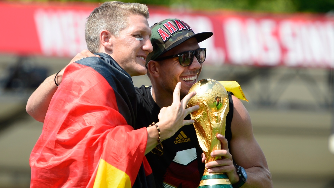 Bastian Schweinsteiger et Lukas Podolski 