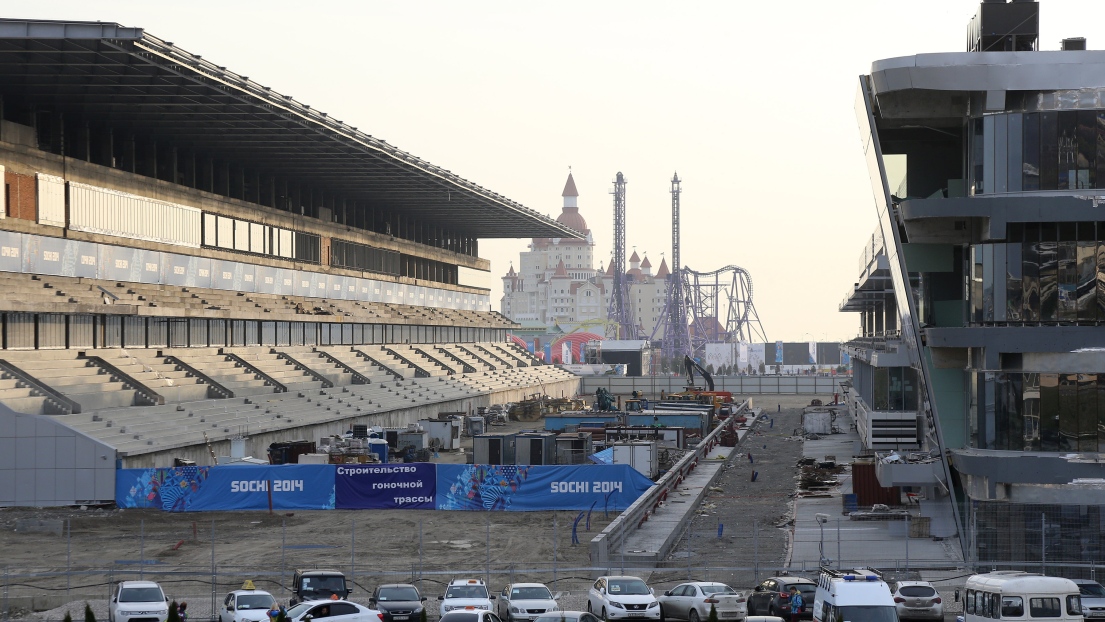 La piste de Sotchi en construction