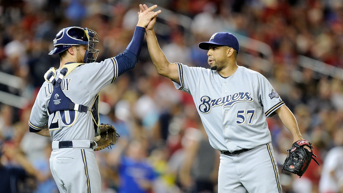 Francisco Rodriguez et Jonathan Lucroy