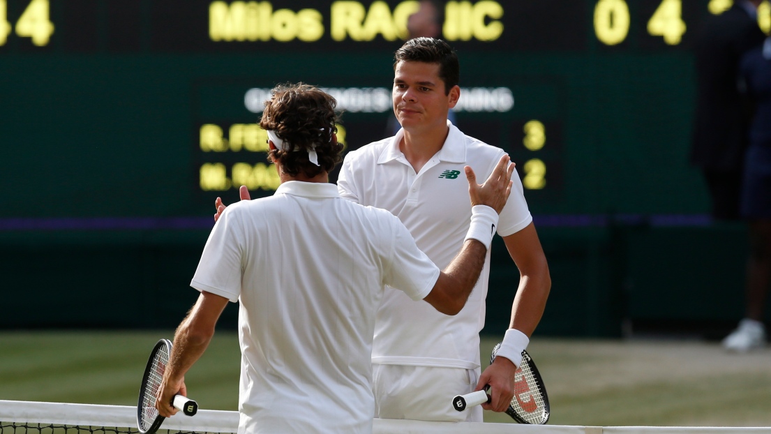 Roger Federer et Milos Raonic
