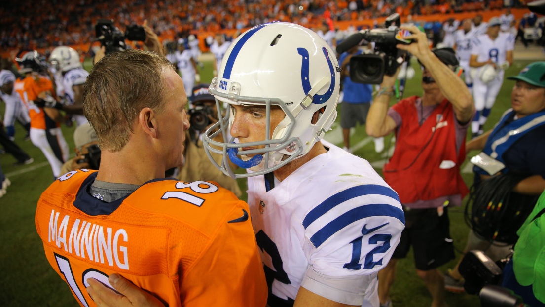 Andrew Luck et Peyton Manning