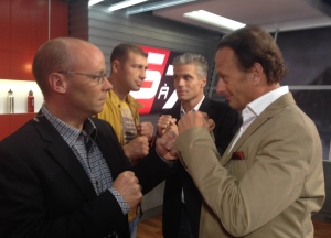 Le 11 septembre, Jean Bédard et Lucian Bute étaient de passage dans nos studios! 11 septembre 2014, Bédard Bute