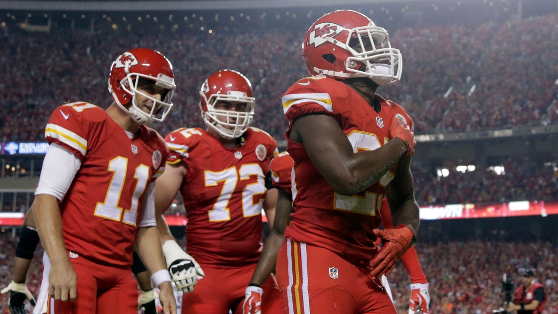 Jamaal Charles, Alex Smith et Eric Fisher