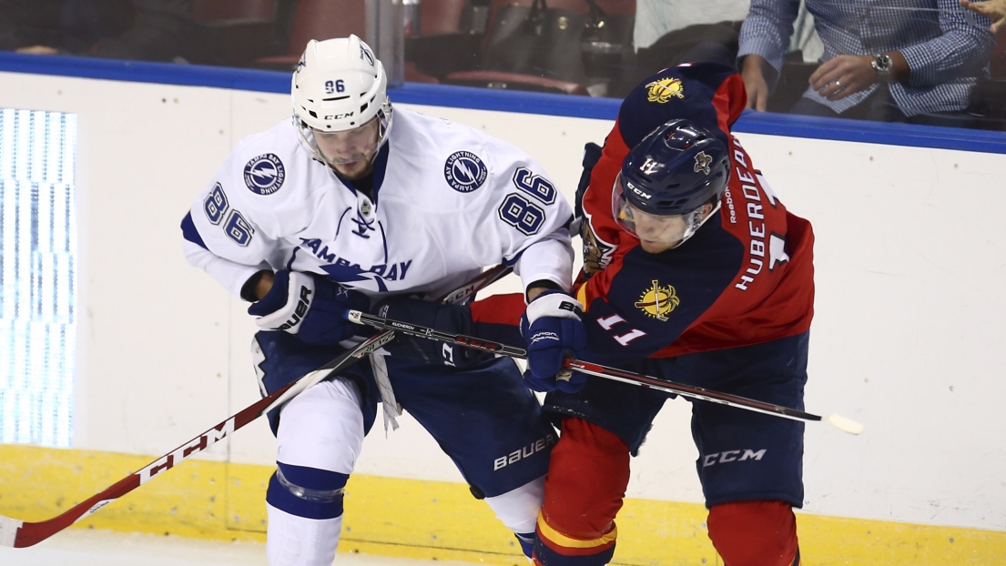 Nikita Kucherov et Jonathan Huberdeau