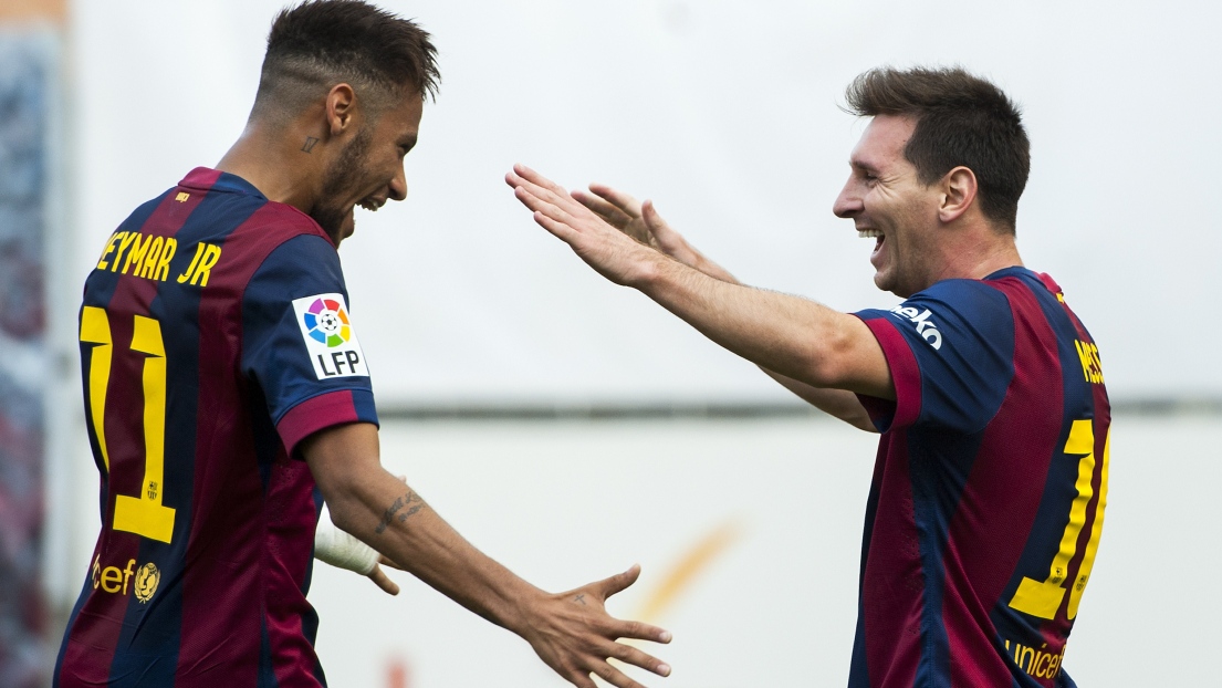 Neymar et Lionel Messi