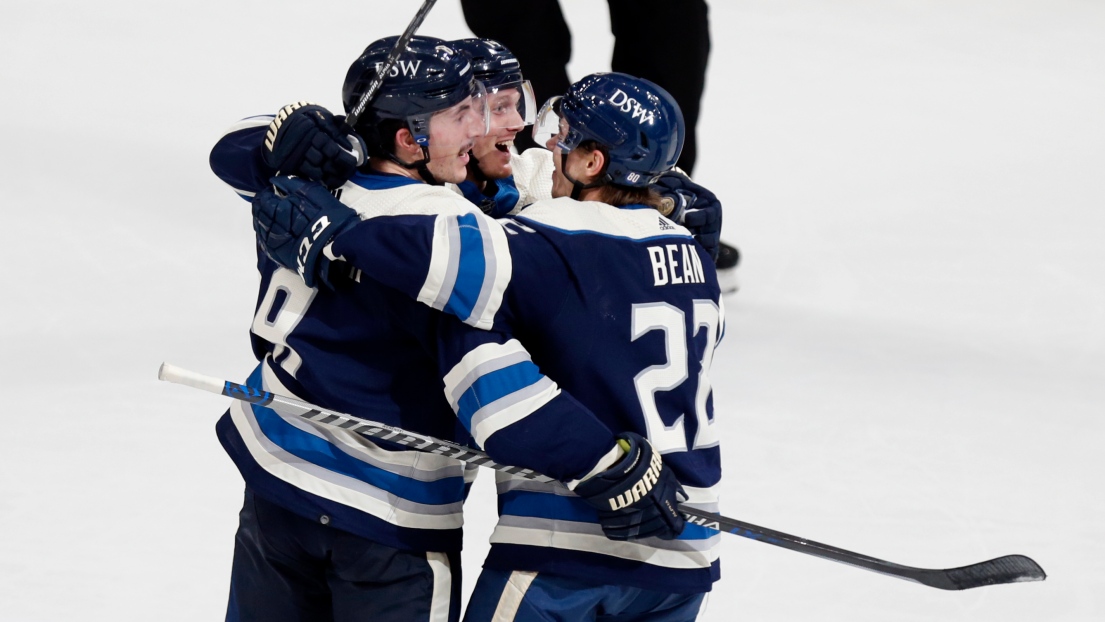 Zach Werenski, Gustav Nyquist et Jake Bean