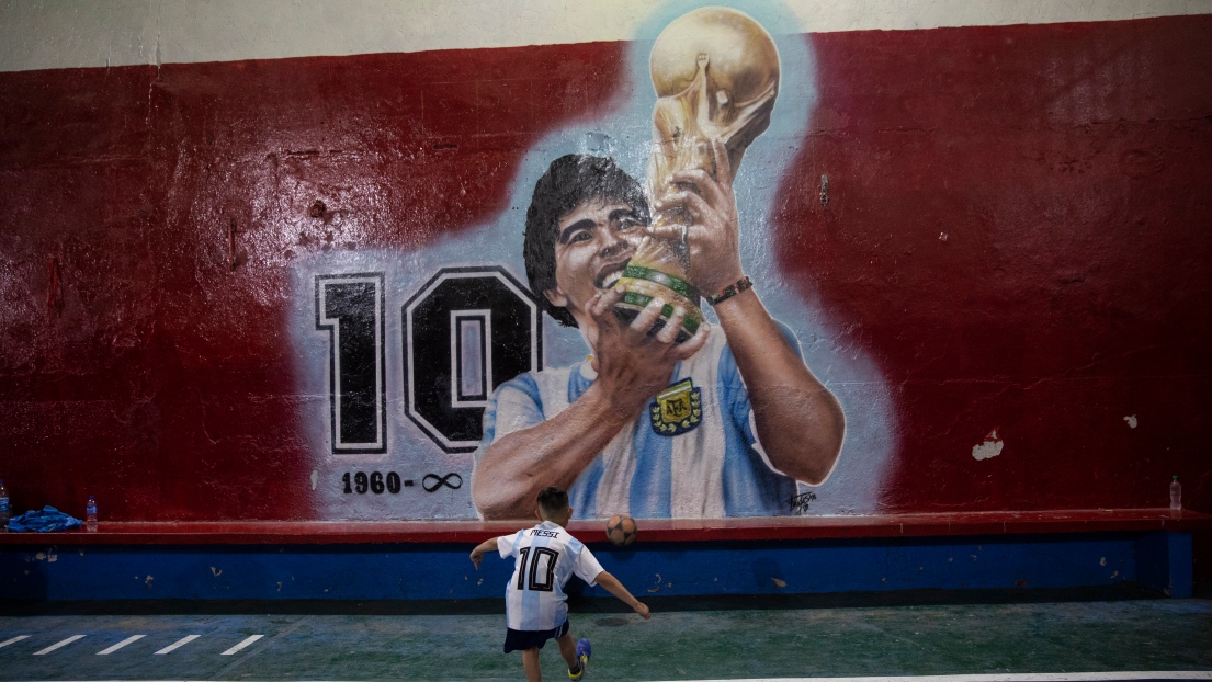 Une murale de Diego Maradona