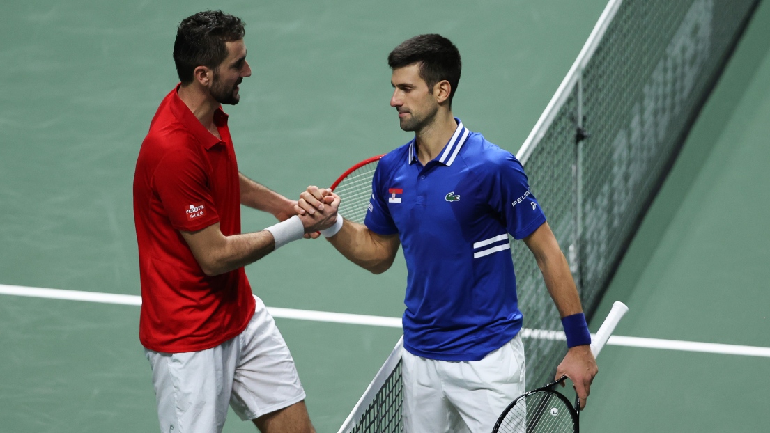 Novak Djokovic et Marin Cilic