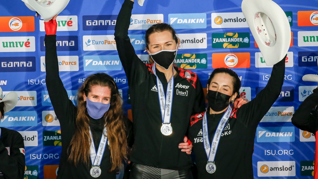 Isabelle Weidemann, Ivanie Blondin et Valérie Maltais