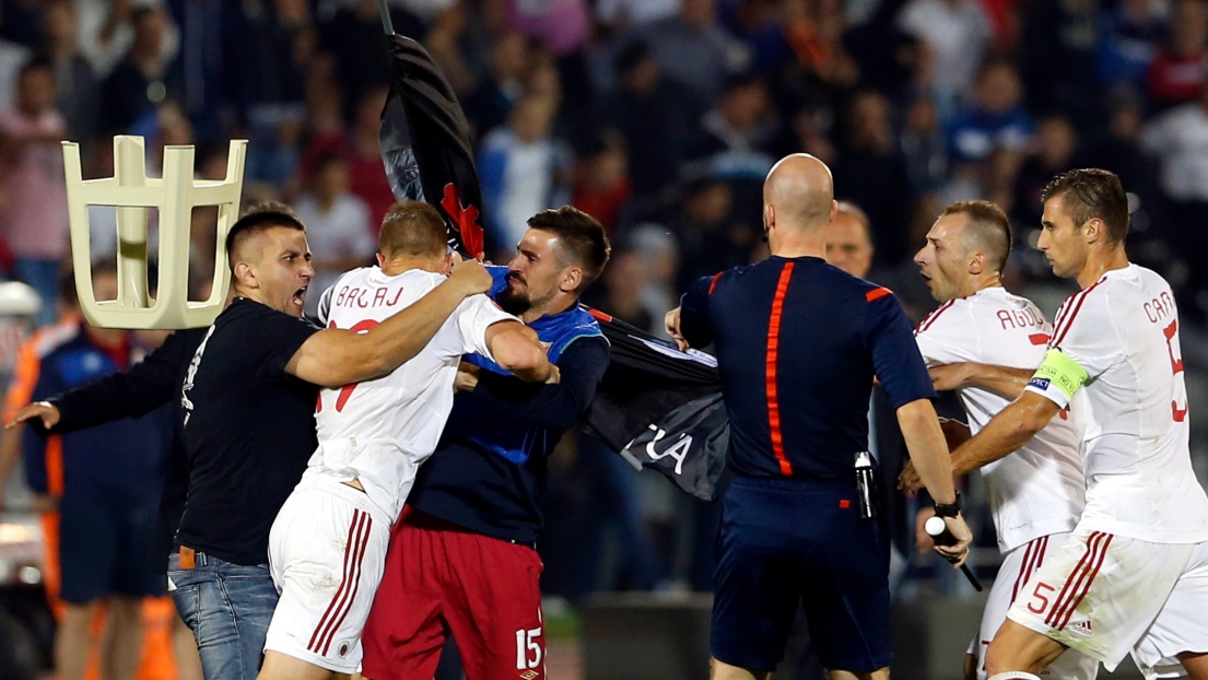 Un incident a éclaté lors du match entre la Serbie et l'Albanie