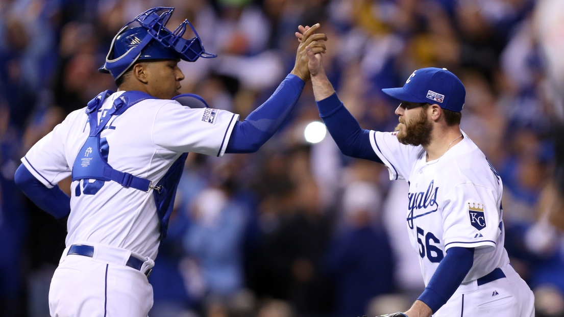 Salvador Perez et Greg Holland