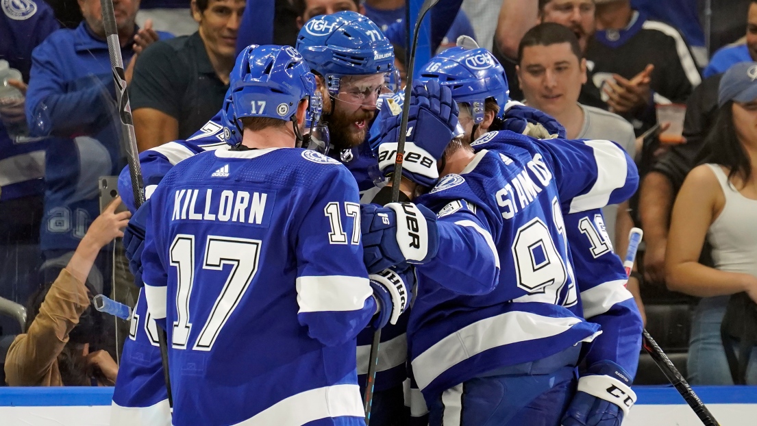 Victor Hedman, Alex Killorn et Steven Stamkos