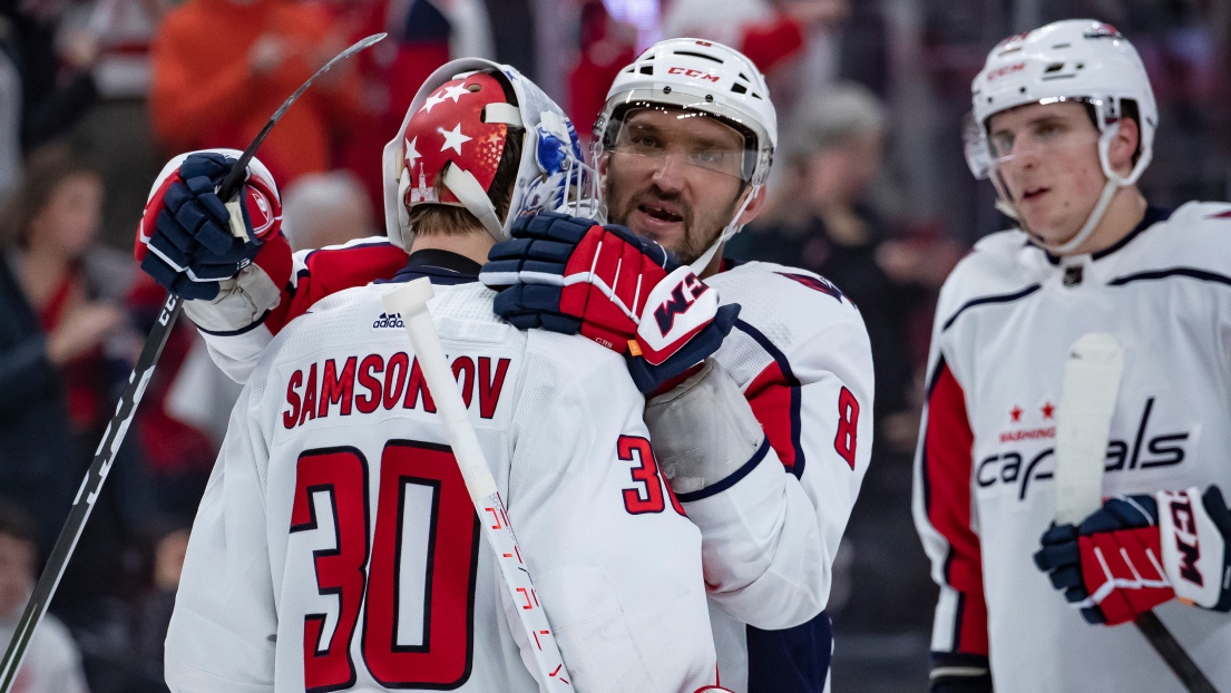 Alex Ovechkin et Ilya Samsonov