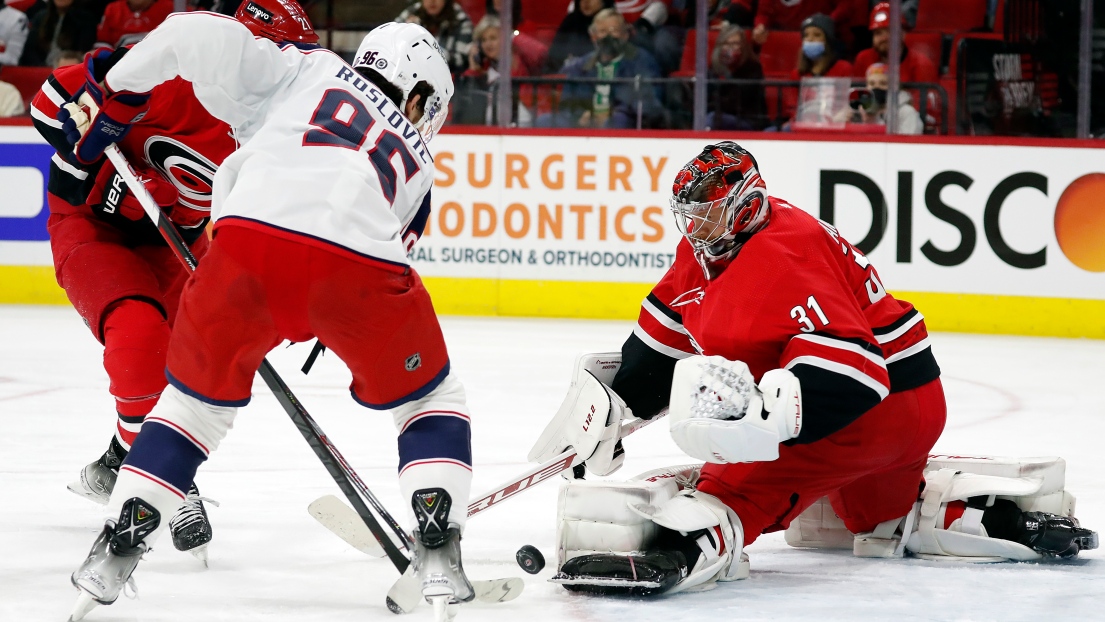 Jack Roslovic et Frederik Andersen