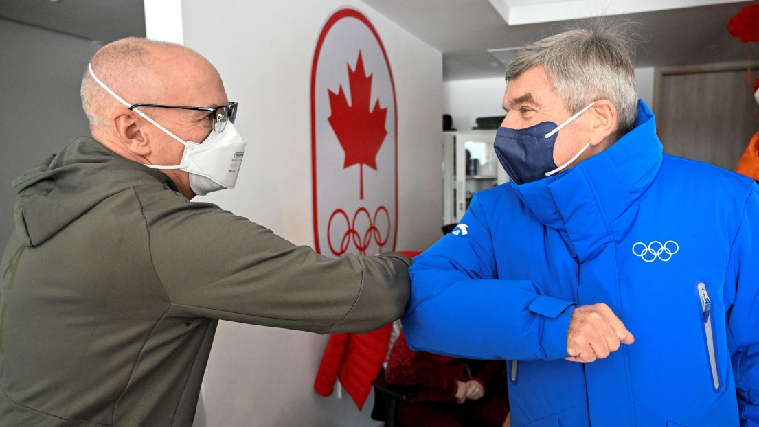 Thomas Bach dans les locaux du Canada à Pékin