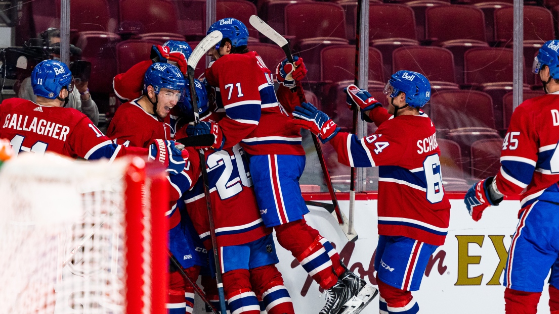 Les joueurs du Canadien célèbrent