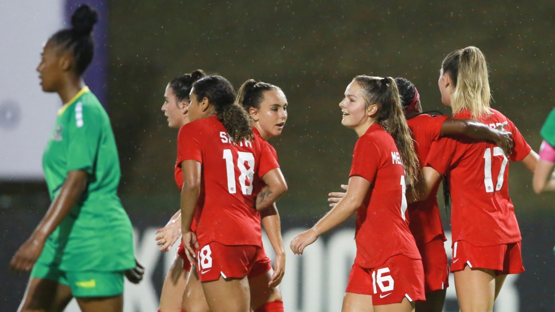 L'équipe canadienne de soccer U20.