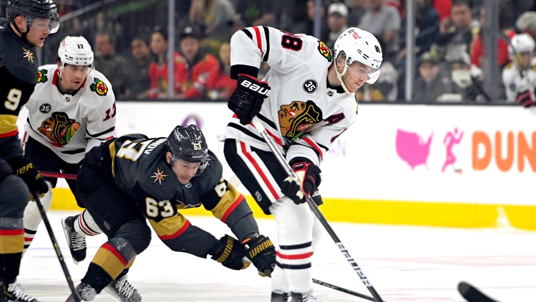 Evgenii Dadonov et Patrick Kane