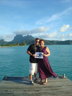 Bora-Bora, en Polynésie Française Michel Poissant et Kassandra Laporte