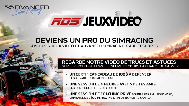 CONCOURS : Deviens un pro du simracing avec RDS Jeux vidéo et Advanced SimRacing x Able Esports