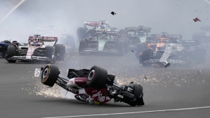Accident terrifiant et 1re victoire de Sainz à Silverstone