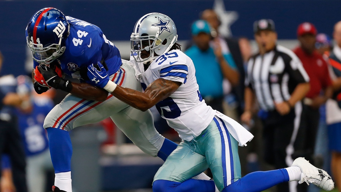 Andre Williams et Brandon Carr