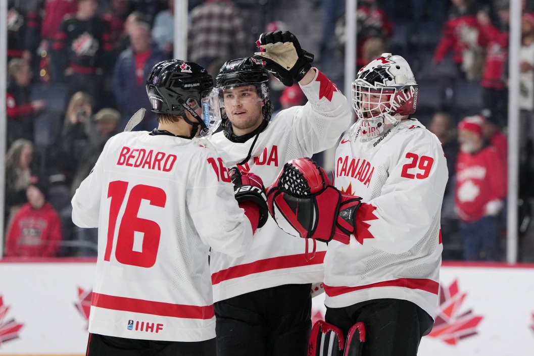 Joshua Roy, Connor Bedard et Benjamin Gaudreau