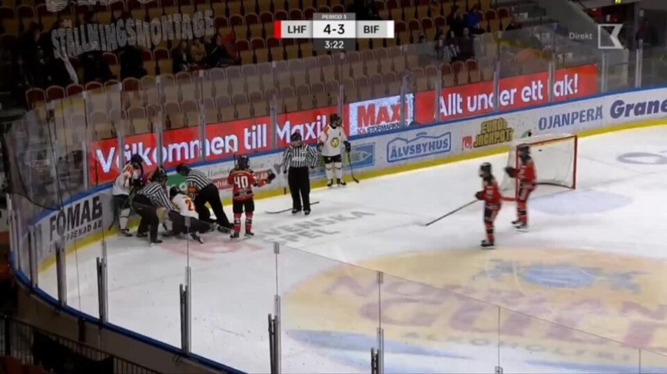 Championnat de Suède : une hockeyeuse sévèrement lacérée au cou par un patin