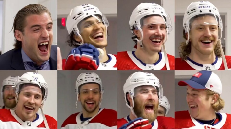 La célébration de Pezzetta procure les plus beaux sourires de la saison des Canadiens