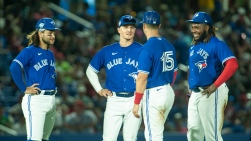 Bo Bichette, Matt Chapman, Whit Merrifield et Vladimir Guerrero fils