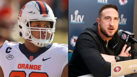 Joe Staley voit grand pour Matthew Bergeron