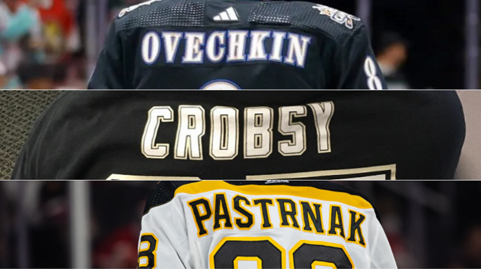 Le chandail d’Ovechkin le plus populaire en 2022-2023, suivi de Crosby et Pastrnak